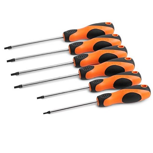 SKI - สกี จำหน่ายสินค้าหลากหลาย และคุณภาพดี | KENDO 85137 ชุดไขควง แบน+แฉก+หัวท๊อกซ์ 6 ตัวชุด