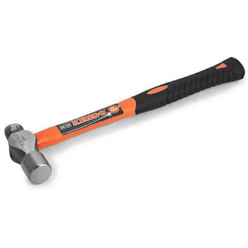 SKI - สกี จำหน่ายสินค้าหลากหลาย และคุณภาพดี | KENDO 25137 ค้อนหัวกลม ด้ามไฟเบอร์หุ้มยาง 8 oZ. (1/2 ปอนด์)
