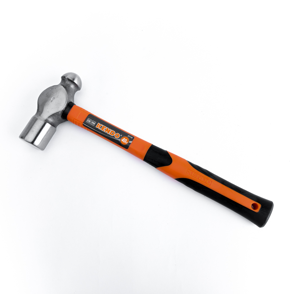 SKI - สกี จำหน่ายสินค้าหลากหลาย และคุณภาพดี | KENDO 25148 ค้อนหัวกลม ด้ามไฟเบอร์หุ้มยาง 40oZ. (2.1/2 ปอนด์)