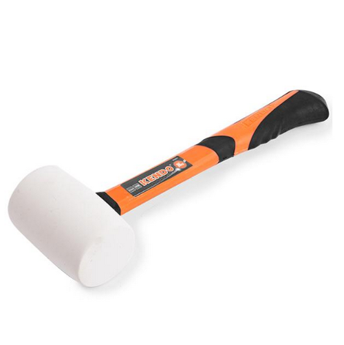 SKI - สกี จำหน่ายสินค้าหลากหลาย และคุณภาพดี | KENDO 25511 ค้อนยางด้ามไฟเบอร์ หัวสีขาว 24oZ.