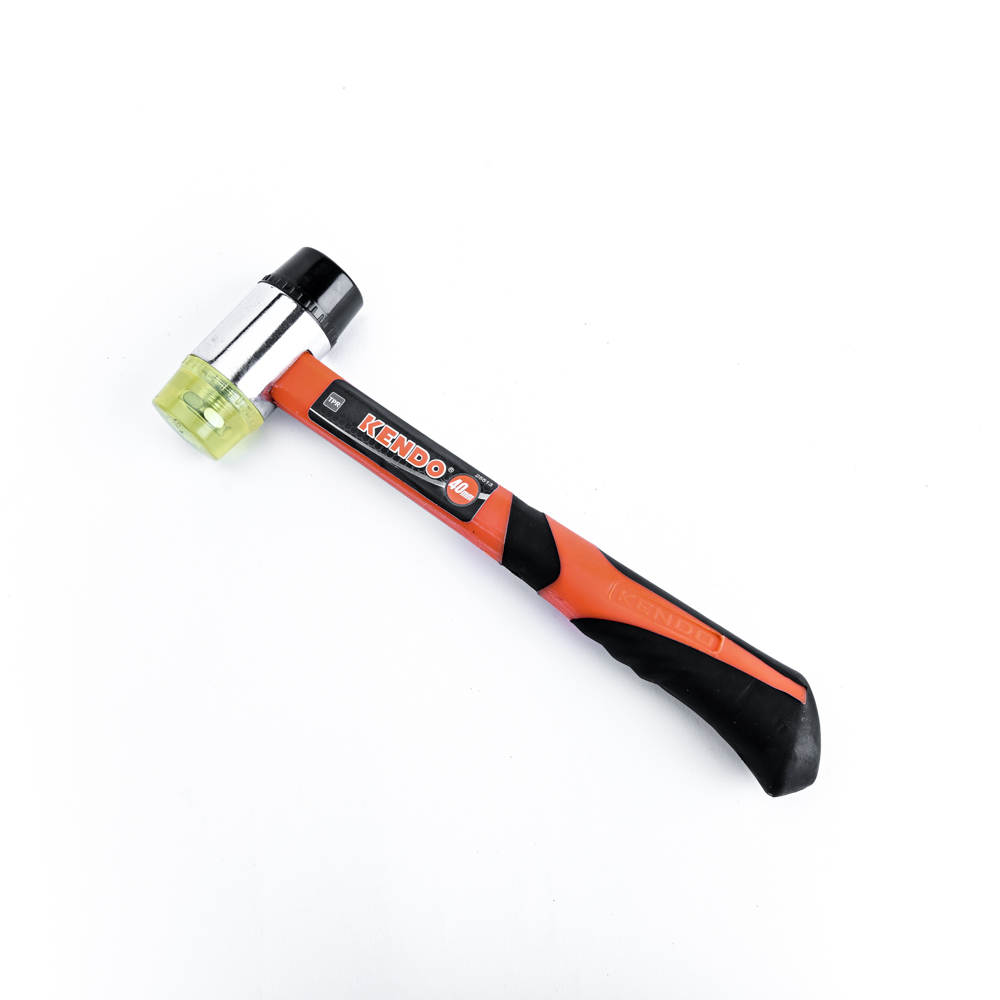 SKI - สกี จำหน่ายสินค้าหลากหลาย และคุณภาพดี | KENDO 25513 ค้อนพลาสติก ด้ามไฟเบอร์หุ้มยาง 40mm