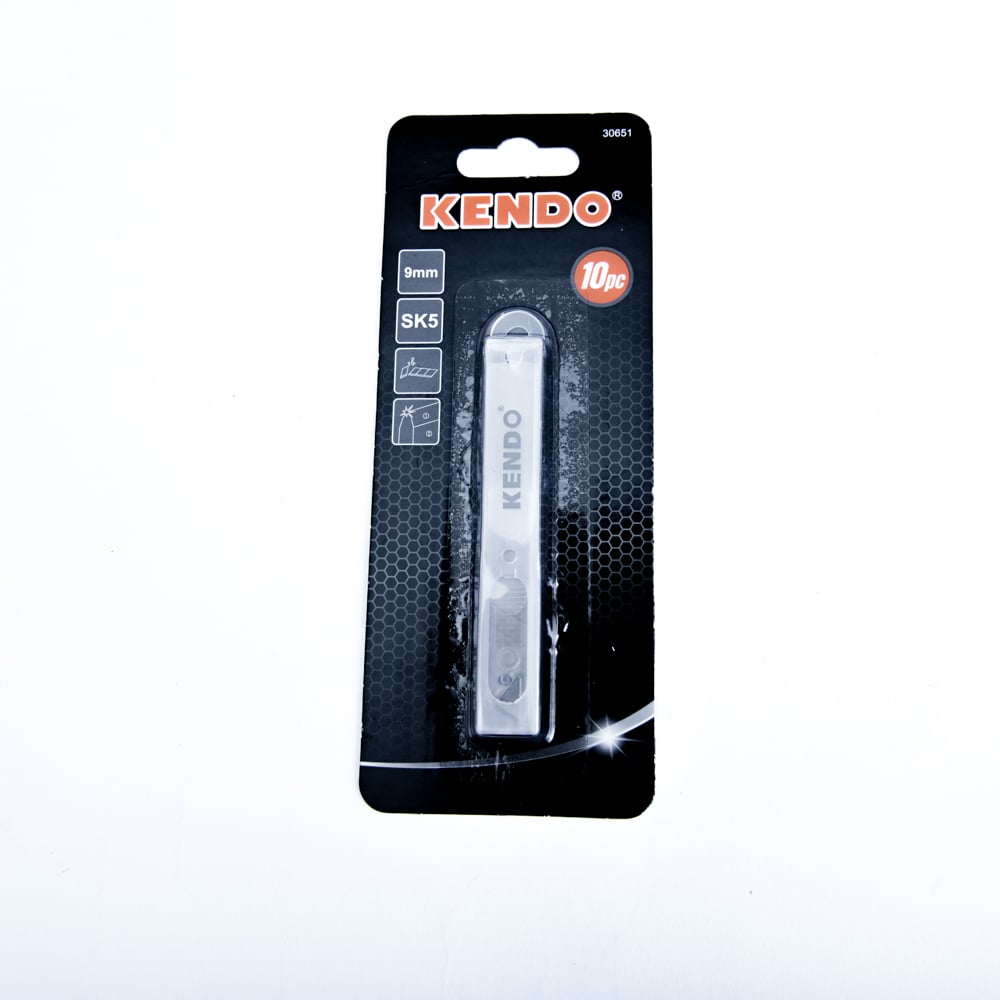 KENDO 30651 ชุดใบมีดคัตเตอร์ SK5  9mm 10 ชิ้น/ชุด
