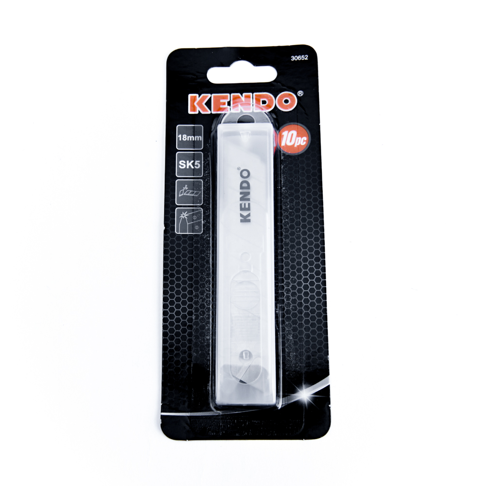 KENDO 30652 ชุดใบมีดคัตเตอร์ SK5 18mm 10 ชิ้น/ชุด