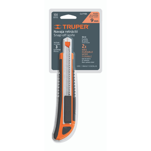 TRUPER 16971 มีดคัตเตอร์อเนกประสงค์ 5 นิ้ว ด้ามยาง (CUT-5X) (ราคาต่ออัน ,ในกล่องบรรจุ 6 อัน)