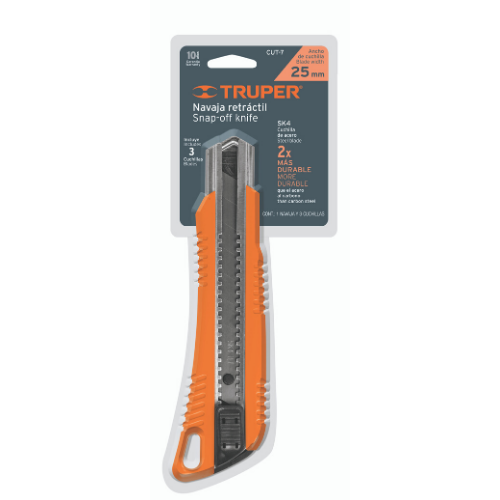 TRUPER 17904 มีดคัตเตอร์อเนกประสงค์ 25 มม (CUT-7) (ราคาต่ออัน ,ในกล่องบรรจุ 6 อัน)
