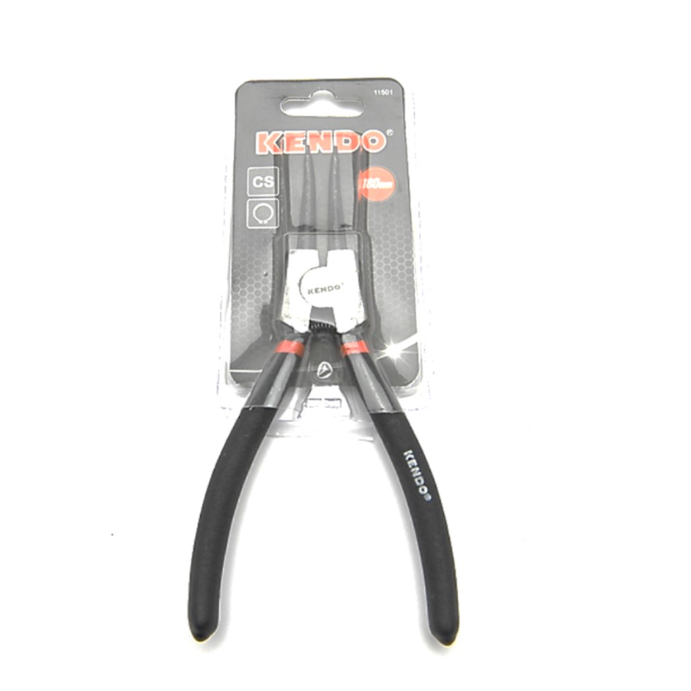 KENDO 11501 คีมถ่างแหวน ปากตรง 180mm/7นิ้ว