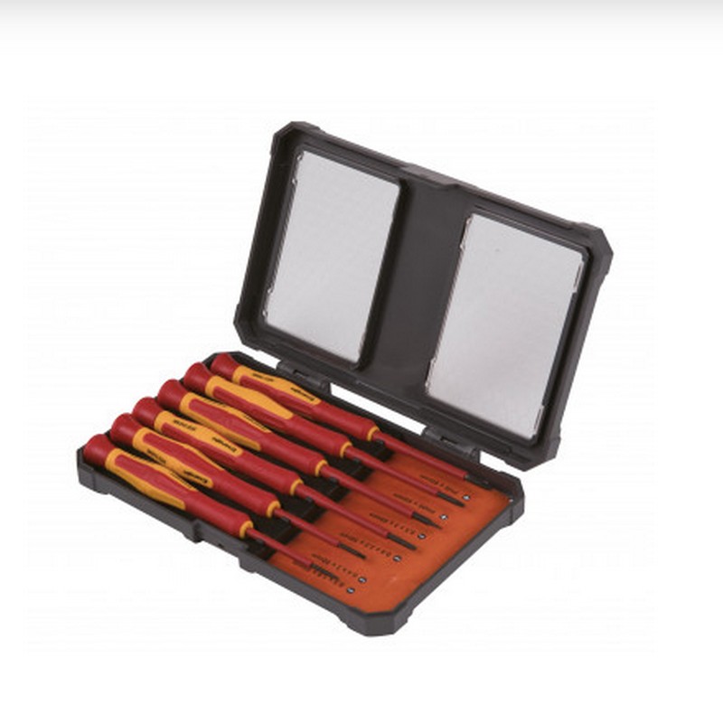 SKI - สกี จำหน่ายสินค้าหลากหลาย และคุณภาพดี | KENDO 20484 ชุดไขควงปาก แฉก-แบน VDE 6ตัว/ชุด (กันไฟฟ้า 1,000 Volt)