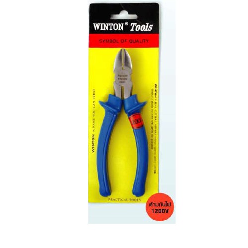SKI - สกี จำหน่ายสินค้าหลากหลาย และคุณภาพดี | Winton คีมตัดสายมีรูด้ามหนา 6นิ้ว BC102-6 กันไฟ 1200 V