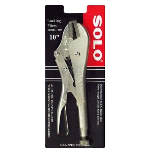 SOLO คีมล็อคปากตรง CODE 25133 (NO2555-10นิ้ว) (6อัน/กล่อง)