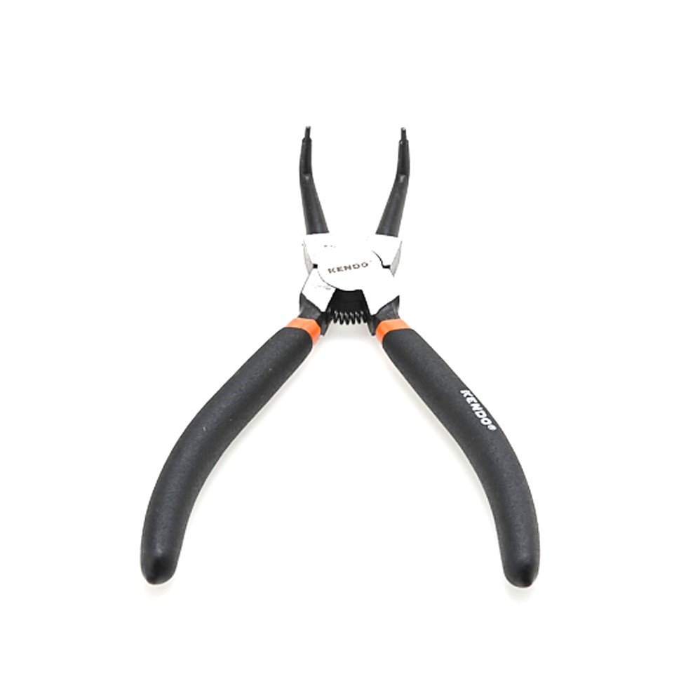 KENDO 11504 คีมหนีบแหวน ปากงอ 180mm/7นิ้ว