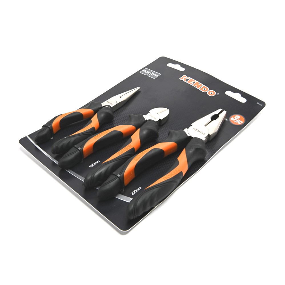 KENDO 85101 ชุดคีม 3 ชิ้น/ชุด (160mm,200mm)