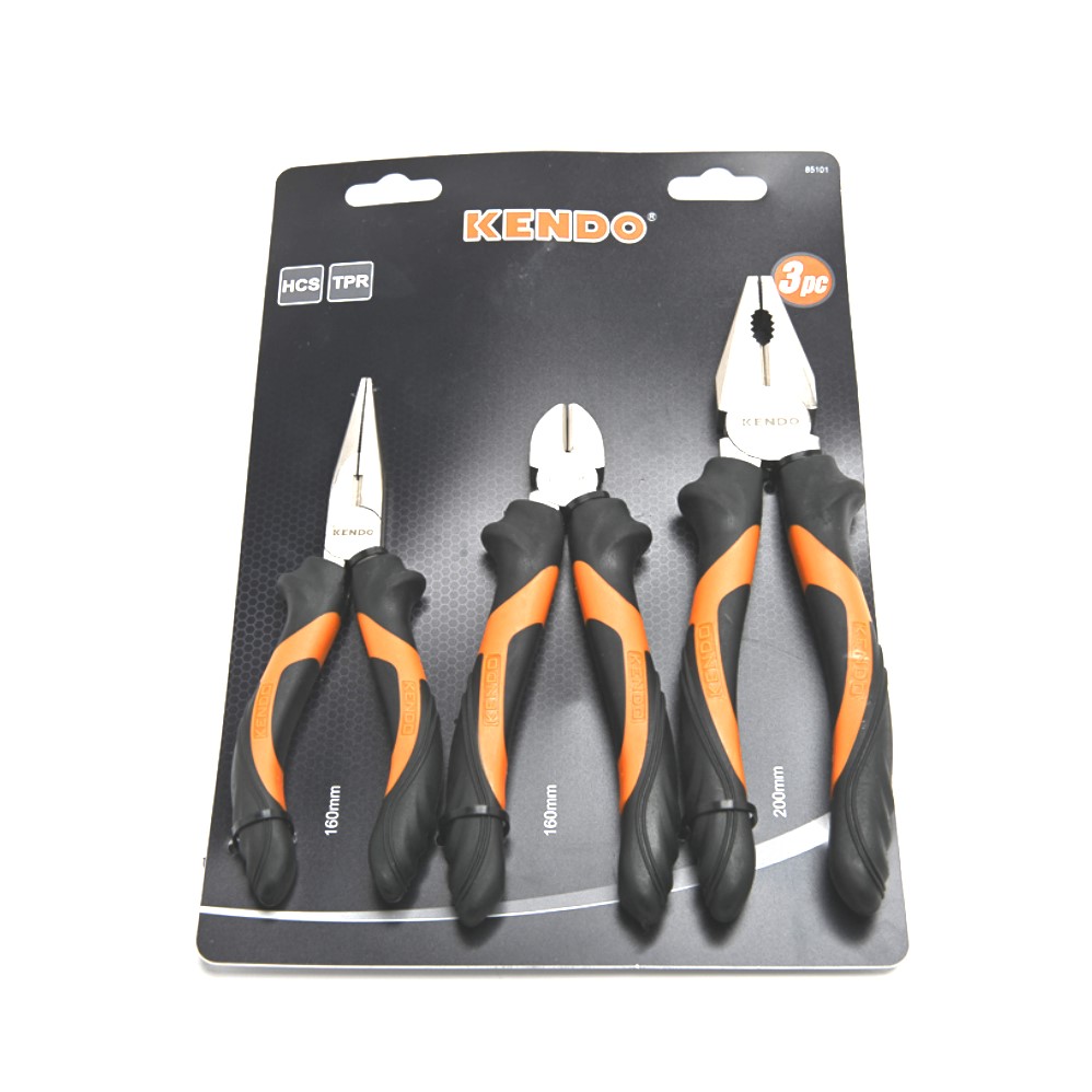 KENDO 85101 ชุดคีม 3 ชิ้น/ชุด (160mm,200mm)