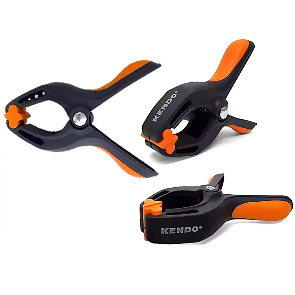 SKI - สกี จำหน่ายสินค้าหลากหลาย และคุณภาพดี | KENDO 40125 ตัวหนีบแบบสปริง 10 ตัว/ชุด (ปากคีบ) ขนาด 4นิ้ว, 9นิ้ว, 6นิ้ว