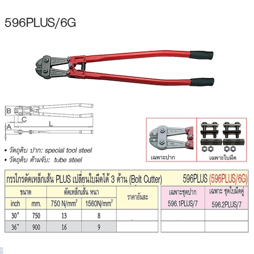 SKI - สกี จำหน่ายสินค้าหลากหลาย และคุณภาพดี | UNIOR 596.2PLUS/7 เฉพาะชุดใบมีดคู่ 30นิ้ว (596PLUS/6G)