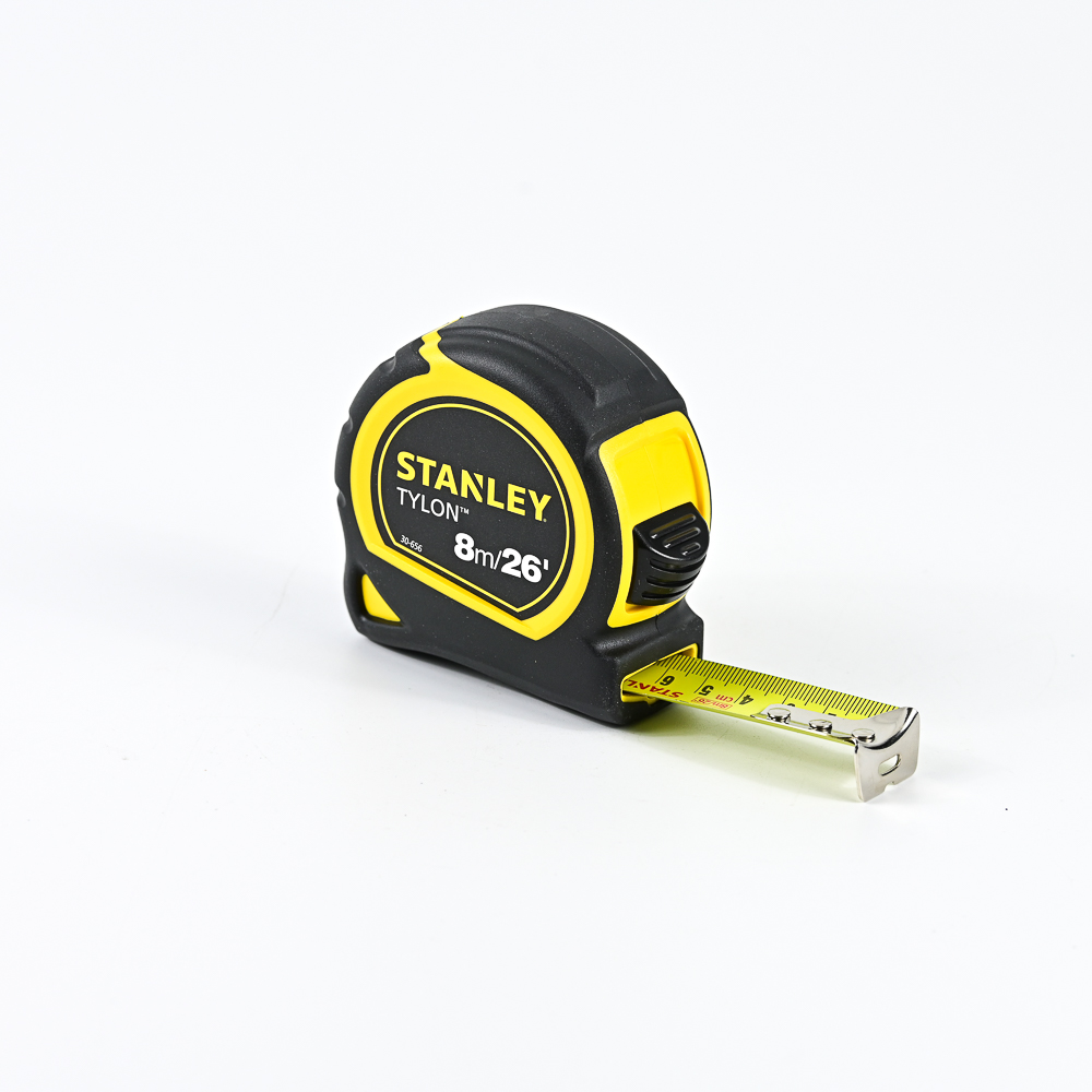 STANLEY 30-656N-20-159 ตลับเมตรพลาสติกสีดำ-เหลือง 8 ม. Tylon Tape (SPE)