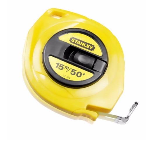 STANLEY 34-104 เทปเหล็กวัดที่ 15 ม. รุ่น Long Tape [ราคาต่อลูก , 1 กล่องมี 6ลูก] (PBT)