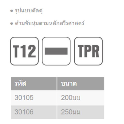 KENDO 30105 ตะไบแบนกลาง พร้อมด้ามหุ้มยาง 200mm.(8นิ้ว)