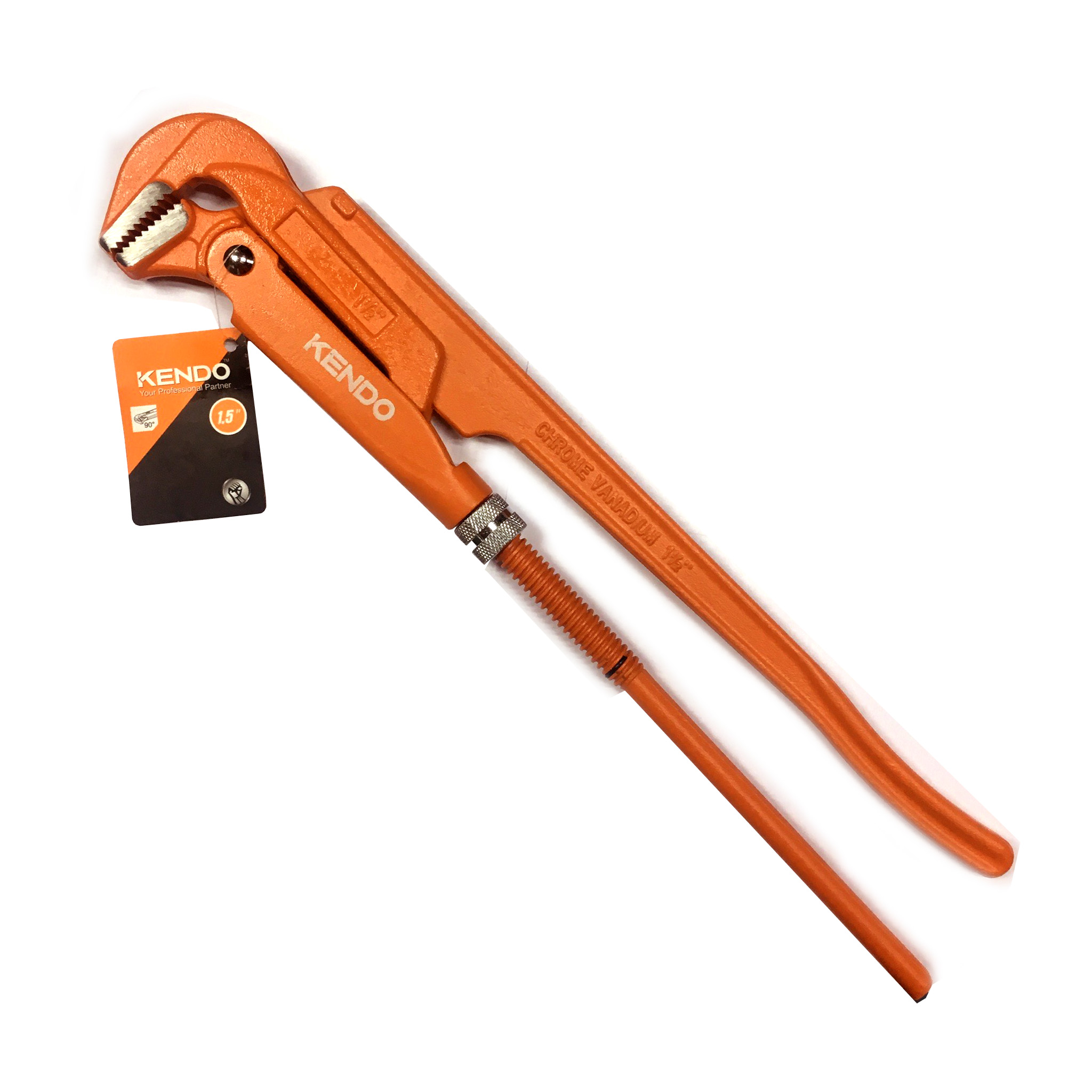 SKI - สกี จำหน่ายสินค้าหลากหลาย และคุณภาพดี | KENDO 50131 จับแป๊ปสองขา 1นิ้ว ปาก 90 องศา