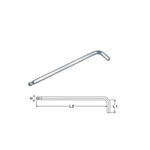 SKI - สกี จำหน่ายสินค้าหลากหลาย และคุณภาพดี | EIGHT TL-14 #EI-1101012 ประแจตัวแอลหัวบอลเตเปอร์ 14มิล สีขาว