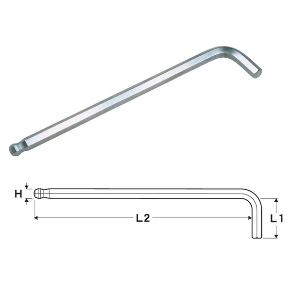 SKI - สกี จำหน่ายสินค้าหลากหลาย และคุณภาพดี | EIGHT TL-3 ประแจหัวบอลเตเปอร์ ยาว สีขาว