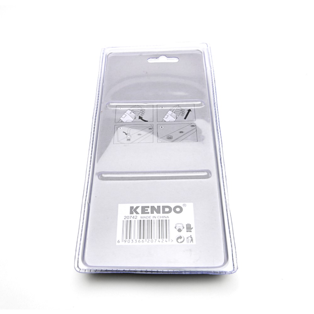 KENDO 20742 ประแจท๊อกซ์ตัวแอลกึ่งยาว 9 ตัวชุด มีรู (ชุบโครเมียม) ขนาด T10,T15,T20,T25,T27,T30,T40,T45,T50
