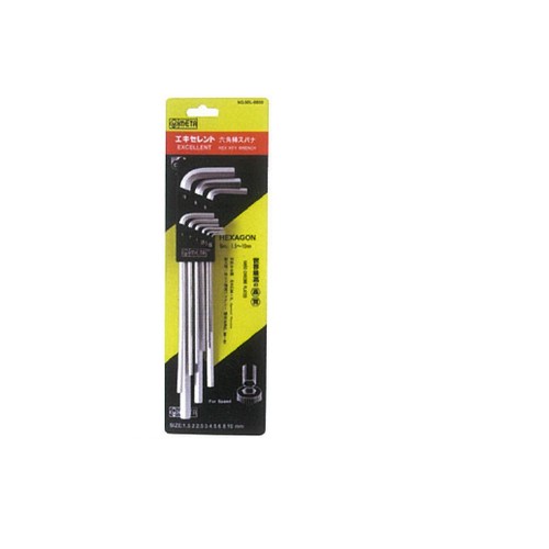 SKI - สกี จำหน่ายสินค้าหลากหลาย และคุณภาพดี | META ประแจหกหกเหลี่ยมหัวตัด ขายาว 9 ตัวชุด(แบบหุน)1/16-3/8นิ้ว (010023)