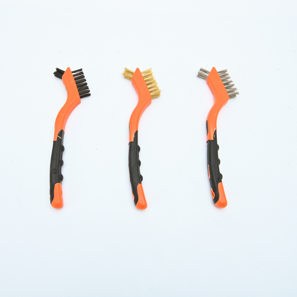 KENDO 31101 แปรงลวดมินิ 3 แถว 175mm.3 ชิ้น/ชุด