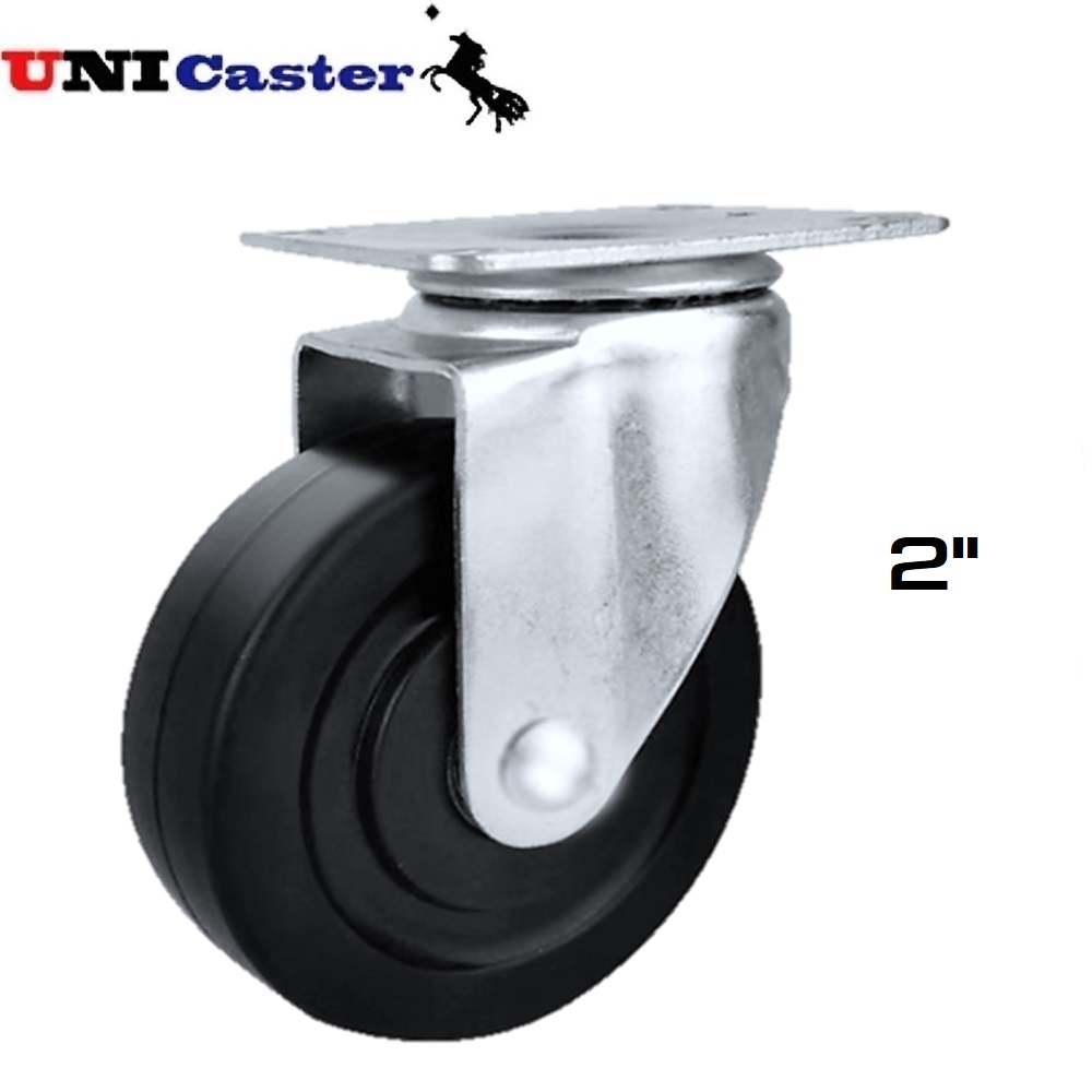 UNI Caster ล้อยางแป้นชุด 2นิ้ว