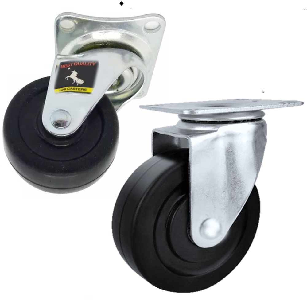UNI Caster ล้อยางแป้นชุด 2.5นิ้ว