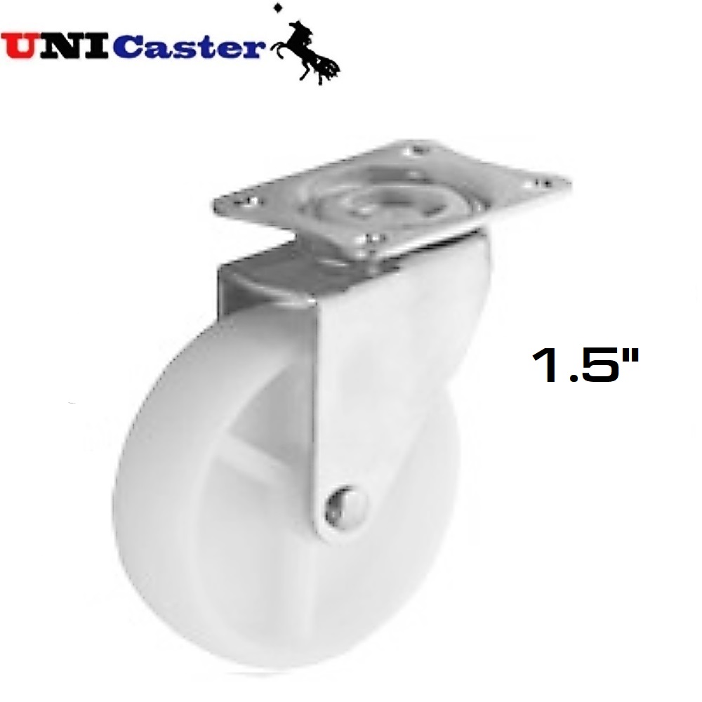 UNI Caster ล้อไนล่อนแป้นชุด 1.5นิ้ว