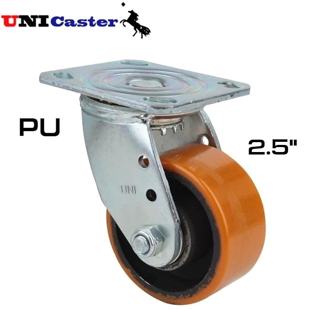 SKI - สกี จำหน่ายสินค้าหลากหลาย และคุณภาพดี | UNI Caster ล้อ PU เป็น (แกนตลับลูกปืนคู่) 2.5นิ้ว