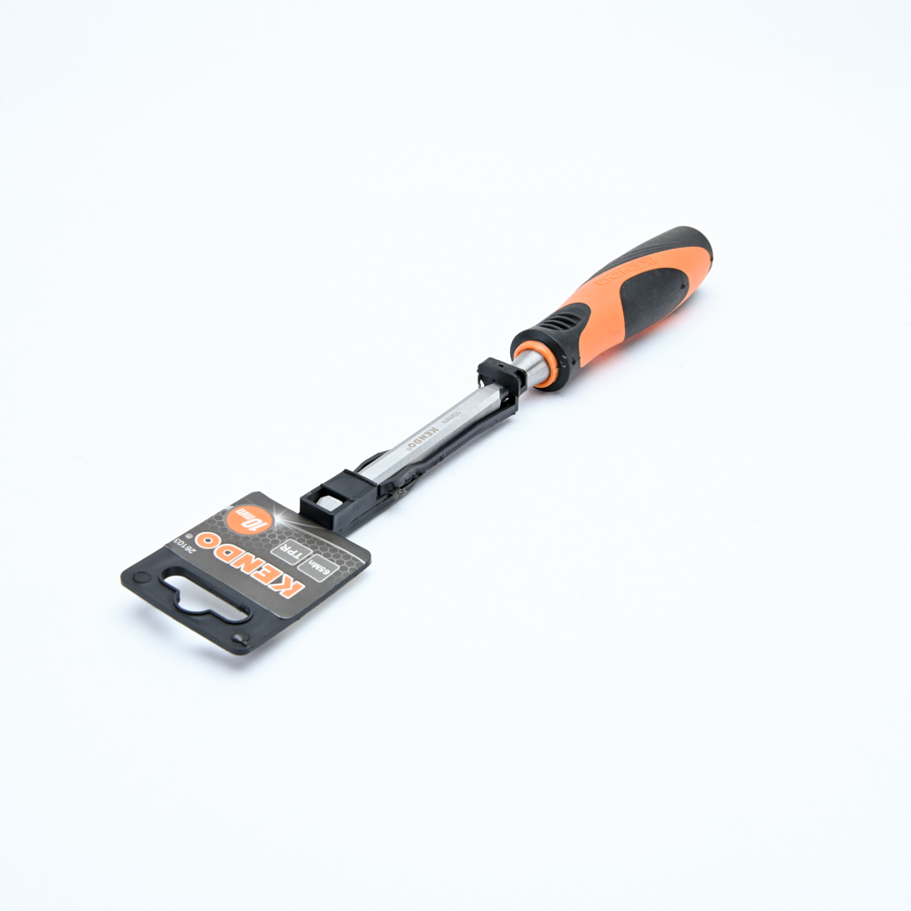 KENDO 26103 สิ่วลบเหลี่ยม ด้ามหุ้มยาง 10mm