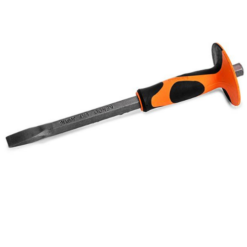 SKI - สกี จำหน่ายสินค้าหลากหลาย และคุณภาพดี | KENDO 26502 เหล็กสกัดปลายแบน ขนาด 16 x 300mm.(5/8x12นิ้ว) (ด้ามหุ้มยาง)