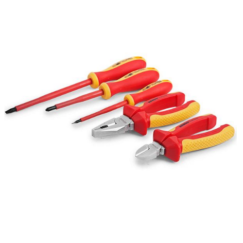 SKI - สกี จำหน่ายสินค้าหลากหลาย และคุณภาพดี | KENDO 85136 ชุดคีม+ไขควง VDE 5 ตัวชุด (กันไฟ)