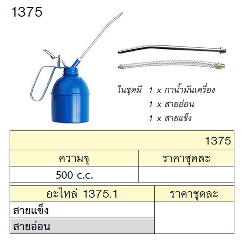 UNIOR 1375 กาบีบน้ำมัน ความจุ 500 C.C