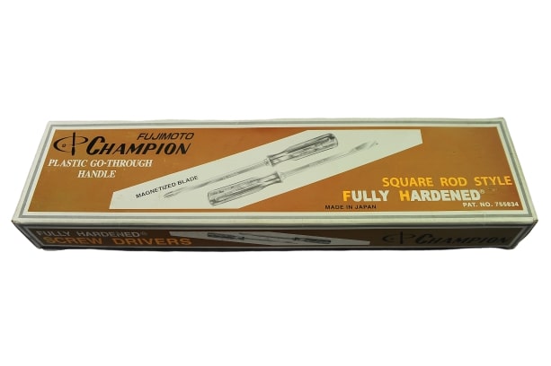 CHAMPION ไขควงแกนดำไม่ทลุ ปากแบน 100F 10นิ้ว (ราคาต่ออัน , 1 กล่องมี 6 อัน)