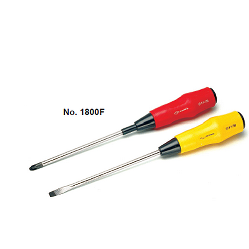 SKI - สกี จำหน่ายสินค้าหลากหลาย และคุณภาพดี | CHAMPION ไขควง NO.1800F ปากแฉก 12นิ้ว (ด้ามยาง)