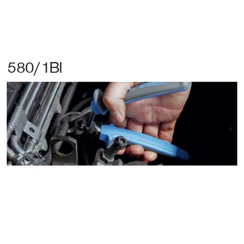 UNIOR 580/1BI คีมตัดสายเคเบิล 6.1/2นิ้ว(7นิ้ว) 170mm ด้ามฟ้าเทามีปีกชุบโครเมี่ยม (580BI)