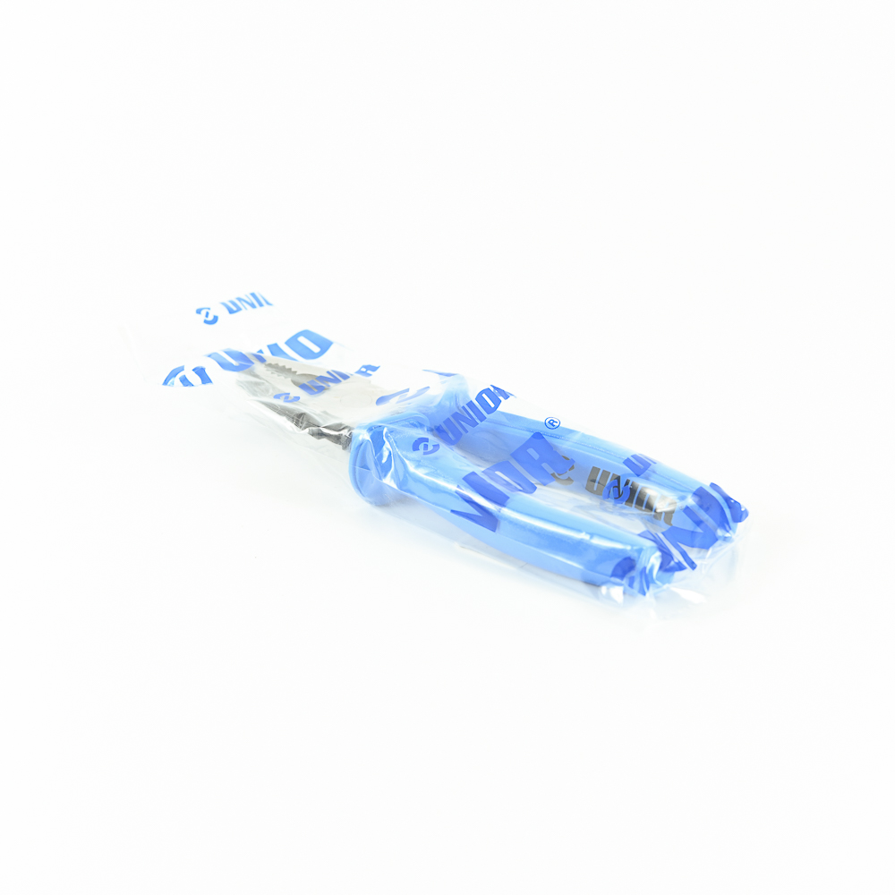 UNIOR 406/4G คีมปากจิ้งจก 7นิ้ว ด้ามฟ้ามีปีก (408B)