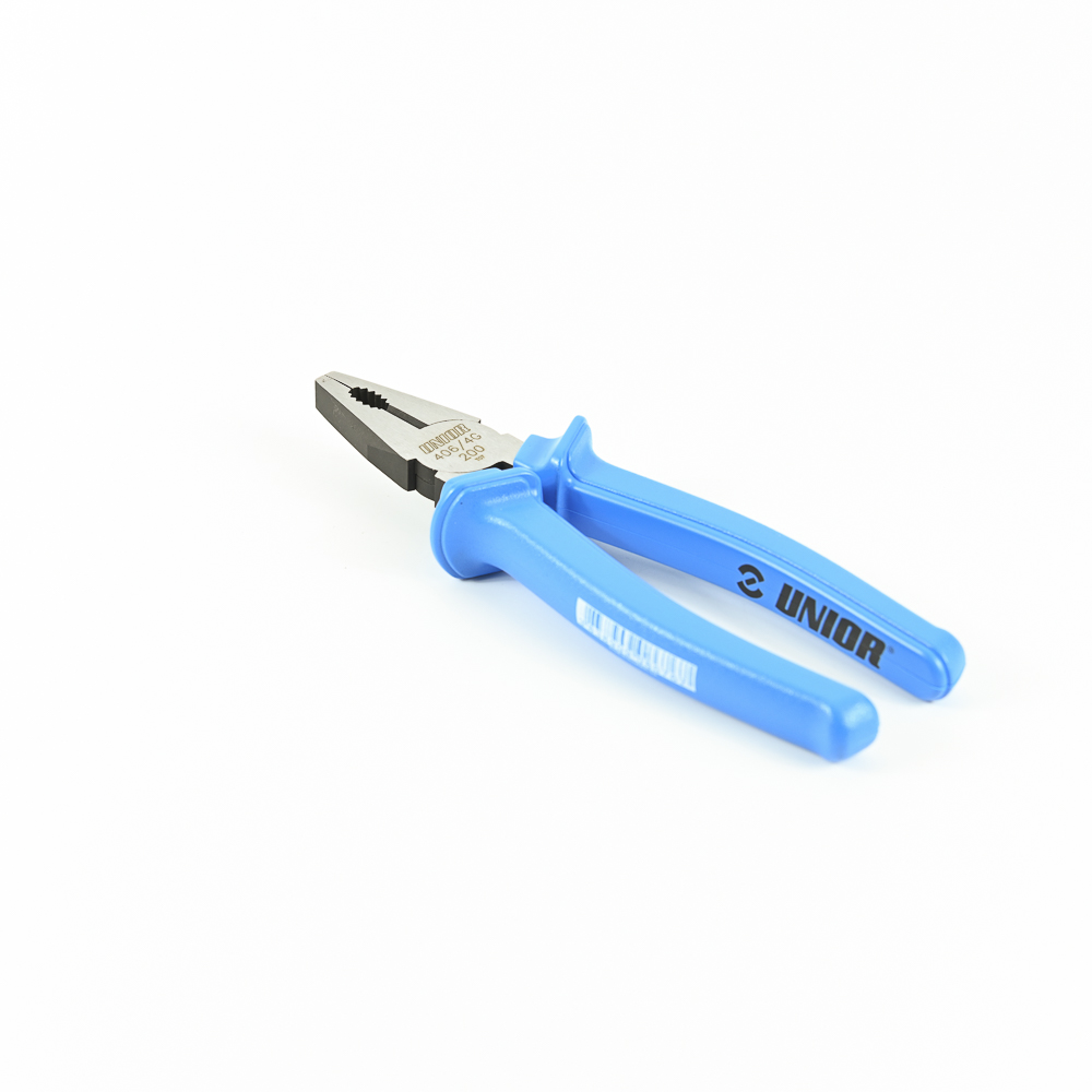 UNIOR 406/4G คีมปากจิ้งจก 8นิ้ว ด้ามฟ้ามีปีก (408B)
