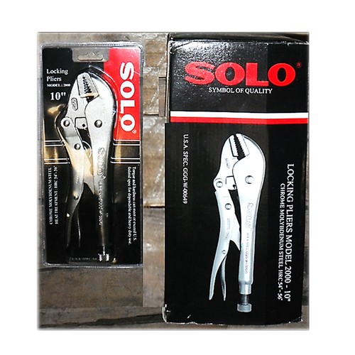 SKI - สกี จำหน่ายสินค้าหลากหลาย และคุณภาพดี | SOLO 2000-10นิ้ว คีมล็อคปากตรง  CODE 4349 (6ตัว/1กล่อง)