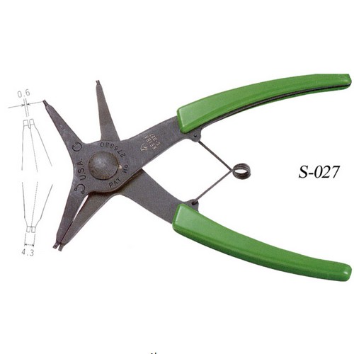 SKI - สกี จำหน่ายสินค้าหลากหลาย และคุณภาพดี | KEIBA คีมถ่างแหวน+หนีบแหวน 5.1/2นิ้ว #S-027 แหวนล็อค 20-55 มิล