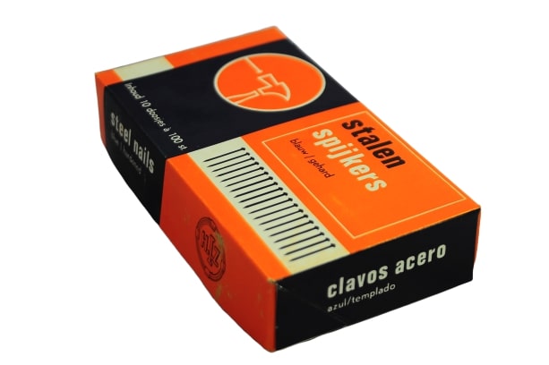 SKI - สกี จำหน่ายสินค้าหลากหลาย และคุณภาพดี | HIZ. ตะปูคอนกรีตดำ 25x2.0mm. กล่องส้ม ขายขั้นต่ำ10กล่องเล็ก