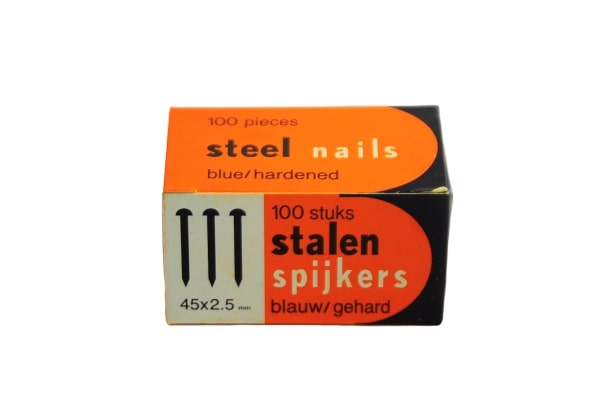 HIZ. ตะปูคอนกรีตดำ 45x2.5mm. กล่องส้ม ขายขั้นต่ำ10กล่องเล็ก