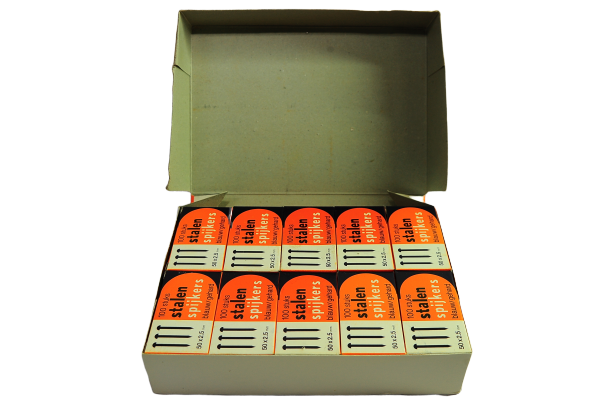 HIZ. ตะปูคอนกรีตดำ 50x2.5mm. กล่องส้ม ขายขั้นต่ำ10กล่องเล็ก