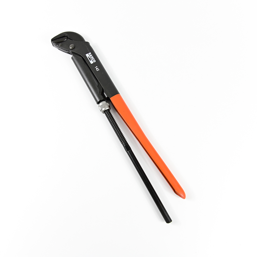 BAHCO จับแป๊ป 2ขา 1.1/2นิ้ว สีส้มดำ #142 (จับสูงสุด2.05นิ้ว)