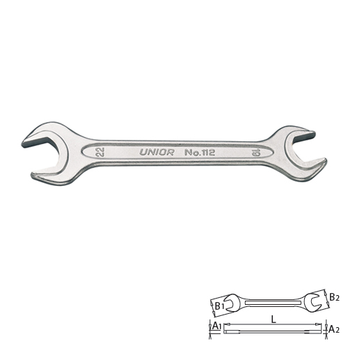 UNIOR 112/2 ปากตายขอบหนา 21x23 mm. (112) ชุบขาว