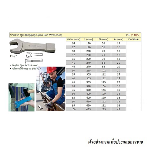 UNIOR 118/7 ปากตายทุบ 41 mm. (118)