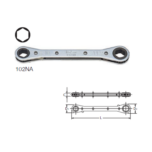 SKI - สกี จำหน่ายสินค้าหลากหลาย และคุณภาพดี | KOKEN 102NA แหวนฟรี 5/16นิ้วx11/32นิ้ว 6P