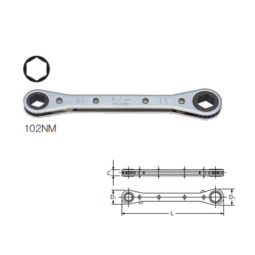 SKI - สกี จำหน่ายสินค้าหลากหลาย และคุณภาพดี | KOKEN 102NM แหวนฟรี 8 x 10mm. 6P